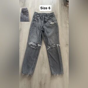 Distressed Gray Jeans